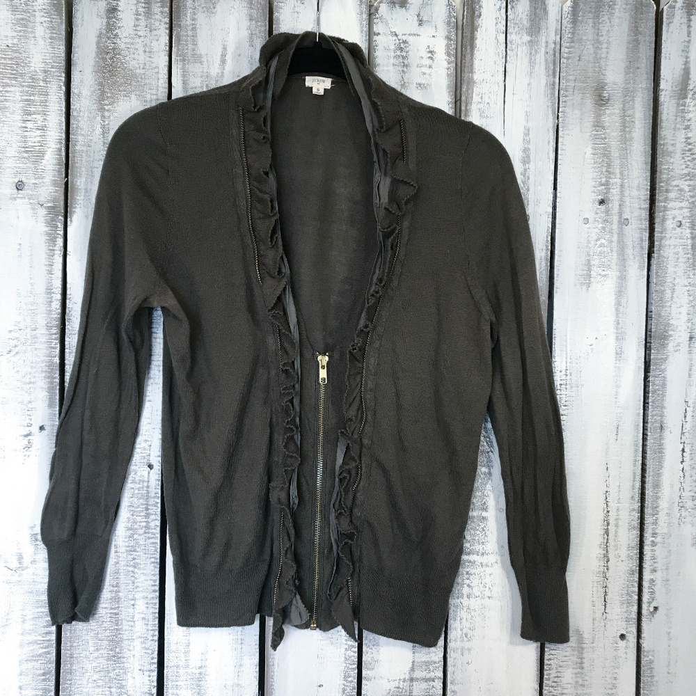 J. Crew Olive Green Utility 2 Zipper front SZ S